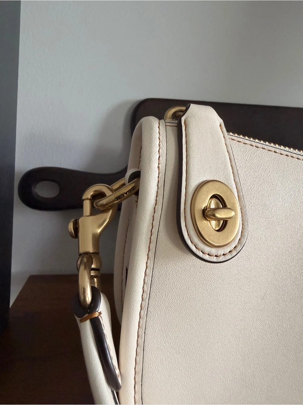 Coach Swinger Bag in Chalk and Brass - NWOT